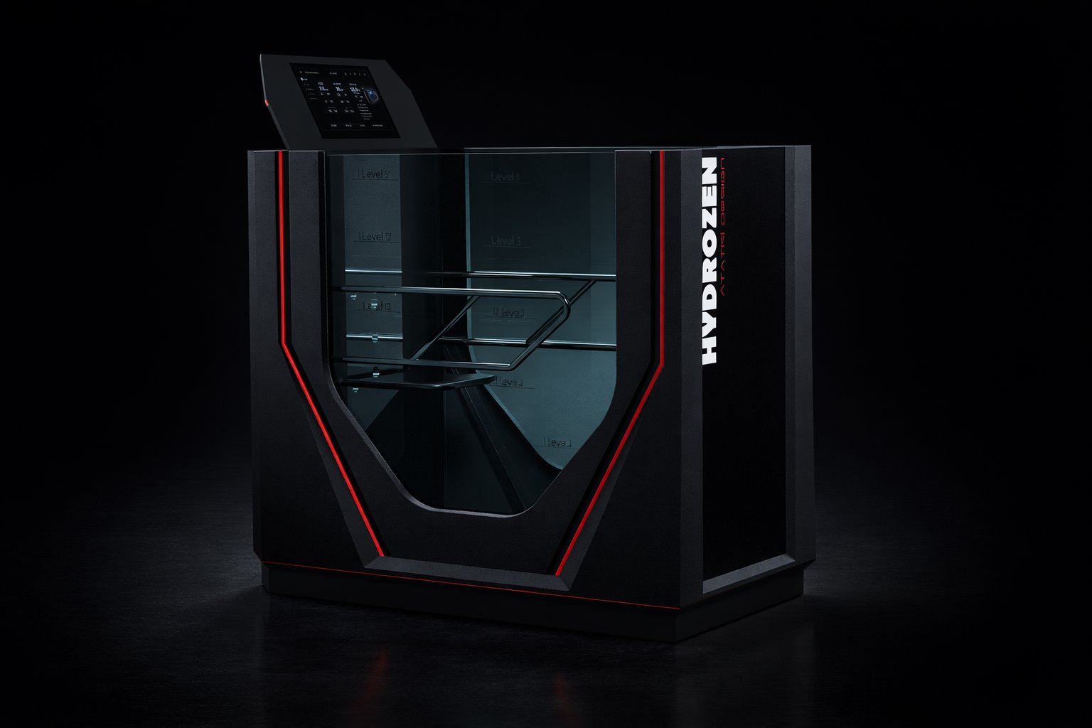 HYDROZEN with control console, dark studio