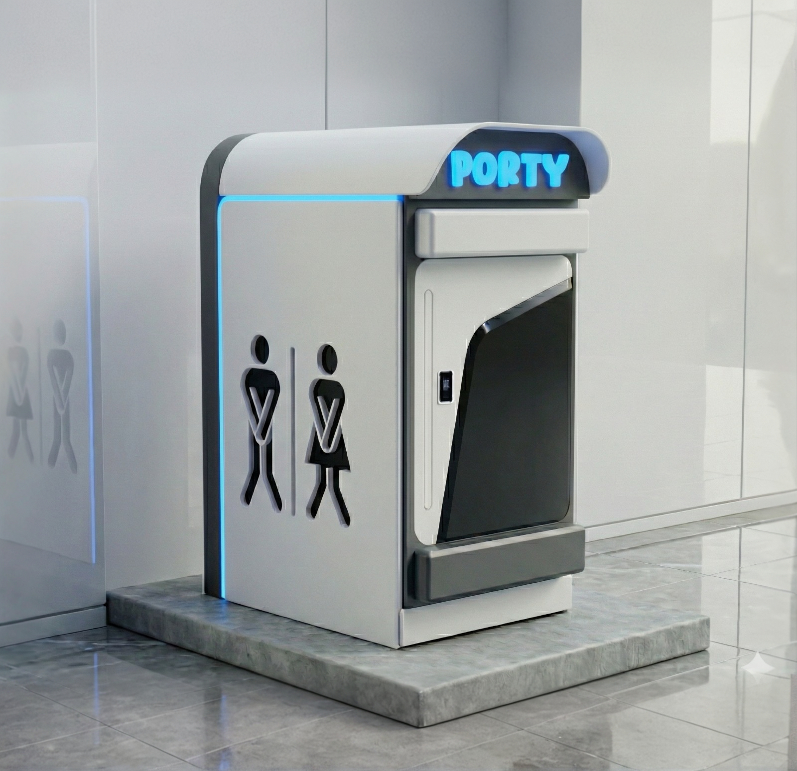 PORTY smart portable washroom concept